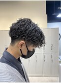 波巻きパーマ