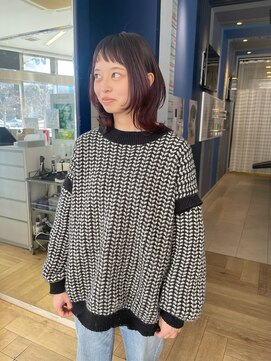 コワファースト 大分(COIFF1RST) 外はねミディアムウルフstyle！前髪短め