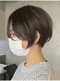 大人ショートボブショートカットココアアッシュくびれミディ