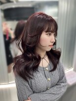 ジーナリア(Xena ria)&nbsp;《Kaho》韓国ヘア　ダブルカラー　ピンクブラウン