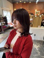 チャプター 問屋町(chapter)&nbsp;透明感ケアカラーブリーチなしピンク顔まわりレイヤーカット韓国