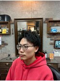 MEN’S HAIR/サーフカール/刈り上げセンターパート/印西