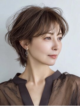 ハーツ(Heart's) 白髪ぼかし脱白髪染め似合わせショートボブ40代50代60代♪