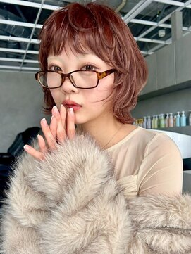 ヴェイン 渋谷(vain) 20代 ニュアンスパーマ ピンクベージュ 前髪カット レイヤー