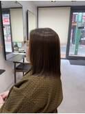切りっぱなしミディ×艶感ストレート