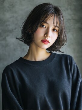 ロッソ 大橋店(Rosso) 暗髪のラフな外ハネボブ【大橋】