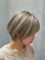 ヘアデザインファブロ イオンモール宮崎店(hair design FABRO.) 【くびれショート/ミルクティーベージュ/バイカルテ】