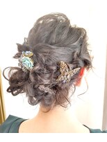 パリスパート2 ゆる シニヨン アレンジ ヘア