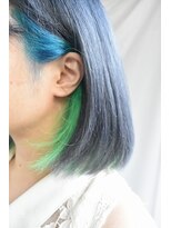 ミミック (mimic)&nbsp;ブルーアッシュ★インナーターコイズからライムグリーン