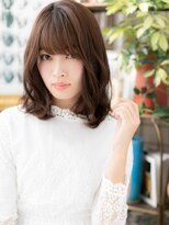 カバーヘア ブリス 上尾西口店(COVER HAIR bliss)&nbsp;斜めバングで目力UPくせ毛風ラフふわミディa上尾20代30代40代