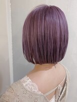 ピクチャー(PICTURE)&nbsp;ペールピンキーパープル／ブリーチ／ダブルカラー／ボブ／カット