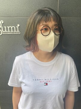 グミ(gumi) *gumi*インナーカラー×ピンクパープル