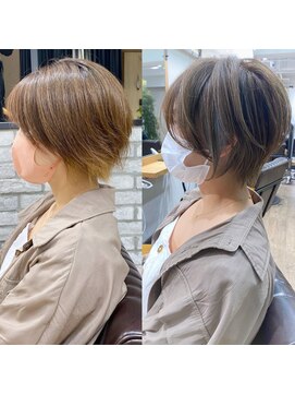 アヴァロン(AVALON) 〈30代40代〉絶壁解消ショートボブ×ハイライト【mag佐藤】