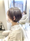 【真っ直ぐなり過ぎない】ナチュラル縮毛矯正×ショートボブ
