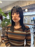 パツっとロブとクリアブラック