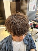 波巻きパーマ