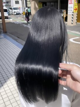 ノア 奈良駅前店(NoA) ブルーブラック×髪質改善uptogloss