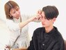 【リピート割引】Men'sカット+眉カット+炭酸SPA+SB　８８００円⇒