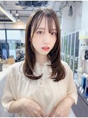 ☆顔周りカットレイヤーワンカール艶髪