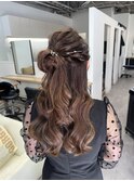 ヘアセット_ハーフアップ