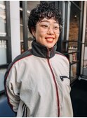 マッシュパーマ オン眉 ウェーブパーマ 艶髪 マッシュショート
