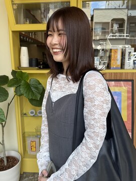 ヒントステーション(HINTSTATION) 〈浅草 半個室〉暖色ブラウン×顔まわりレイヤー