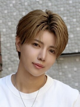 オーシャントーキョー 心斎橋(OCEAN TOKYO WEST) メンズセンターパートコンマバングショートベージュカラー