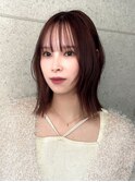 ブラウンカラー 髪質改善トリートメント 顔周りカット 艶髪 20代