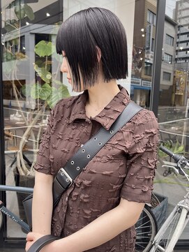 ヘアー アイス ルーチェ(HAIR ICI LUCE) ミニボブ/ボブ/切りっぱなしボブ/ラベンダーグレー/堀場