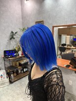 シールドヘアー 沖縄 新都心(C'LD Hair) 原色ブルー/那覇美容室/新都心美容室