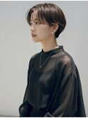 大人可愛い20代30代40代小顔ひし形ハンサムショート耳かけ