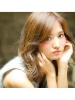 ロンド 銀座(Lond)&nbsp;【Ｌｏｎｄ】流し前髪が可愛いふわっと華やかミディ♪