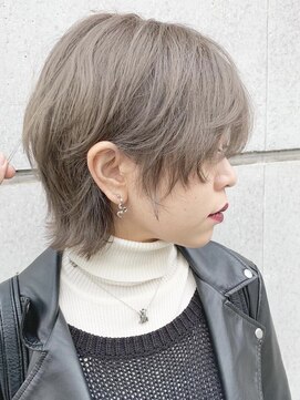 ノラキチジョウジ(NORA KICHIJOJI) 大人かわいいフリンジウェーブボブココアブラウンウルフカット