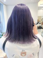 ガーデンヨコハマエスト(GARDEN YOKOHAMA est)&nbsp;艶感バイオレットカラー　ロブ　似合わせカット