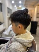 【soy-kufu】MEN'S HAIRマッシュショートアッシュブラック