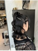 《平成風ヘアセット》ハーフアップ