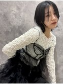 【 切りっぱなしボブ × ダークアッシュグレー 】浅野美紀
