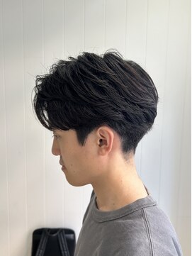 ビューバイネオリーブ 用賀店(Beau'r by neolive) ベリーショートウルフアッシュブラックカルマパーマ《用賀》