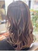 自然にまとまる、ゆるふわパーマ