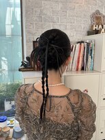 タイトアレンジ　カチモリ　リボンアレンジ