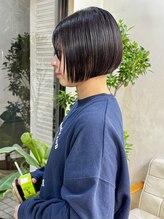ハヤシ(HAYASHI) 愛され大人ミニボブ20代30代40代 透け感カラー春カラー前髪あり