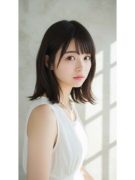 コトナ 越谷店 清楚な印象の愛されヘアスタイル ミディアム×ダーク
