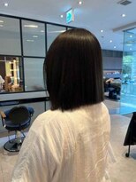 ダブル(W)&nbsp;切りっぱなしボブ/黒髪