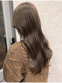 ロング×オリーブグレージュ