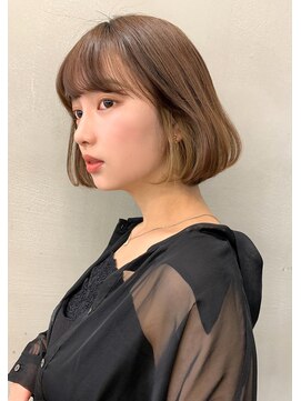 ザ キャンバス ミヤザキツネヒサ(THE CANVAS 宮崎恒久) 【CANVAS】インナーカラー＿ボブ＿イヤリングカラー＿髪質改善