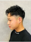 20代30代短髪フェード刈り上げメンズシーブロック