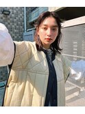 【SOIE】ふんわり前髪のロブヘアスタイル