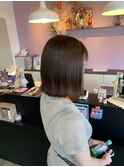 【#暗めオリーブベージュ】×大人可愛いロブ