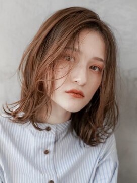 ギークス(GEEKS) 【GEEKS渋谷】ミディアムレイヤーボブ/ココアベージュ/冬カラー