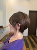 大人女性の丸みショート《襟足すっきり》